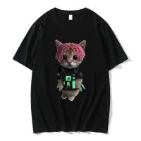 Novelty Rapper Ecco2K Kitty Pela Kaus Cetak Lucu Fashion Pria Kaus Ukuran Besar Musim Panas Pria Wanita Kaus Longgar Kasual Vintage S-4XL-5XL-6XL