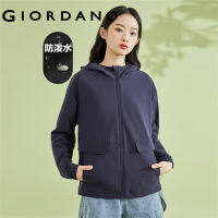 GIORDANO Women Jackets Windproof Hooded Jackets Mesh Lining Multi-Pocket Solid Color Durable Fashion Casual Jackets 05373062