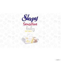 DES ทิชชู่เปียก ☞1 แถม 1  Sleepy Sensitive(สลีปปี้เซนซิทีฟ)  ขนาด 70 แผ่น 2แพ็ค ** สุดคุ้ม** (140แผ่น) แผ่นทำความสะอาด กระดาษเปียก