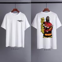 2023 New2PAC ทูแพ็คบุคลิกภาพ Ins สไตล์วินเทจแรงบันดาลใจหลวมเสื้อผ้าเสื้อยืดสำหรับผู้ชาย O Versize Tee เสื้อ