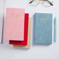 2022 A6 Notebook Thickened Notepad Business PU Leather Work Meeting Record Book Office Diary Sketchbook Students 2022 Schedule