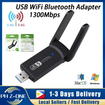 USB WiFi Bluetooth Adapter, 600Mbps Dual Band 2.4/5Ghz Wireless Network  External Receiver, Mini WiFi Dongle for PC/Laptop/Desktop 