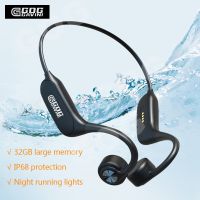 Bone Conduction Earphone Bluetooth Wireless Headphone IPX8 Waterproof Swimming Sports 32GB ROM Headset Music HiFi with Mic Light