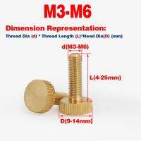 Knurled mur jempol/sekrup kuningan datar/bulat kepala pegangan tangan baut tombol M3 M4 M5 M6