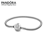 Pandora Sliver Sparkling Crown O Snake Chain Bracelet เครื่องประดับ สร้อยข้อมือ สีเงิน เงิน สร้อยข้อมือสีเงิน สร้อยข้อมือเงิน ชาร์ม สร้อยข้อมือแบบชาร์ม สร้อยข้อมือใส่ชาร์ม สร้อยข้อมือแพนดอร่า แพนดอร่า