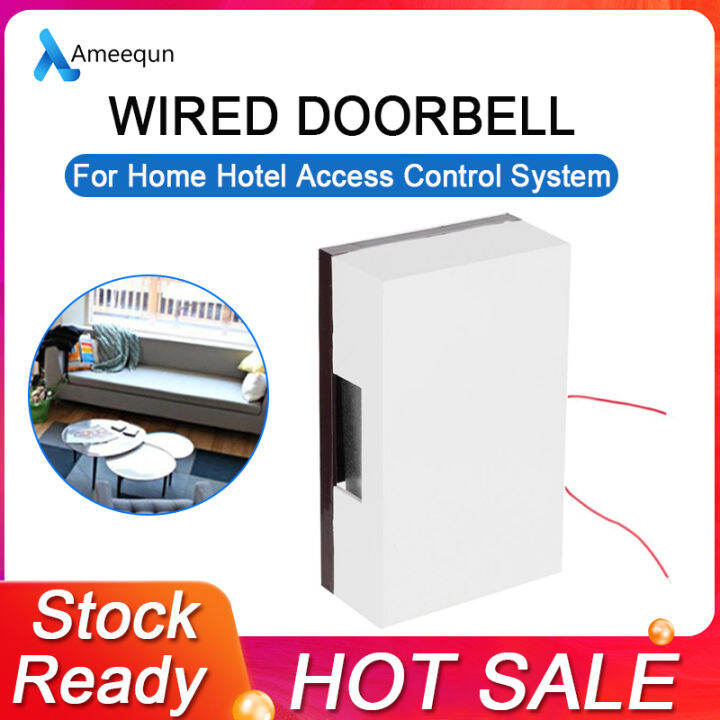 220V Wired Doorbell Manual Ding Dong Bell Chime for Home Hotel Access