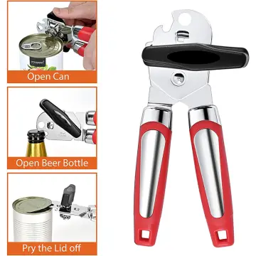  Can Opener Manual, Handheld Strong Heavy Duty Can Opener,  Anti-slip Hand Grip, Stainless Steel Sharp Blade, Ergonomic and Easy to  Use, with Large Turn Knob : Home & Kitchen