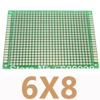 【YF】□℡♛  5pcs/lot 6x8cm Side Prototype PCB Printed Circuit Board Protoboard Experimental Plate