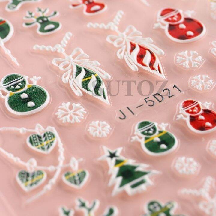 stiker-kuku-motif-snowflake-beruang-natal-5d-5211059