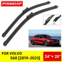 For Volvo S60 2019 2020 2021 2022 2023 Front Wiper Blades 24"+ 20" Brushes Cutter Accessories Rubber