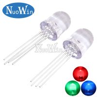 10pcs 10mm 4pins full-color RGB LED Common Anode / Cathode Transparent / Fog F10 Tri-Color Light Emitting Diode Red Green Blue Electrical Circuitry Pa