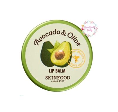 SKINFOOD AVOCADO&amp;OLIVE LIP BALM 12g ลิปบาล์มที่มีส่วนผสมของน้ำมันอะโวคาโดและน้ำมันมะกอก ที่ช่วยให้ความชุ่มชื้นอย่างเต็มที่