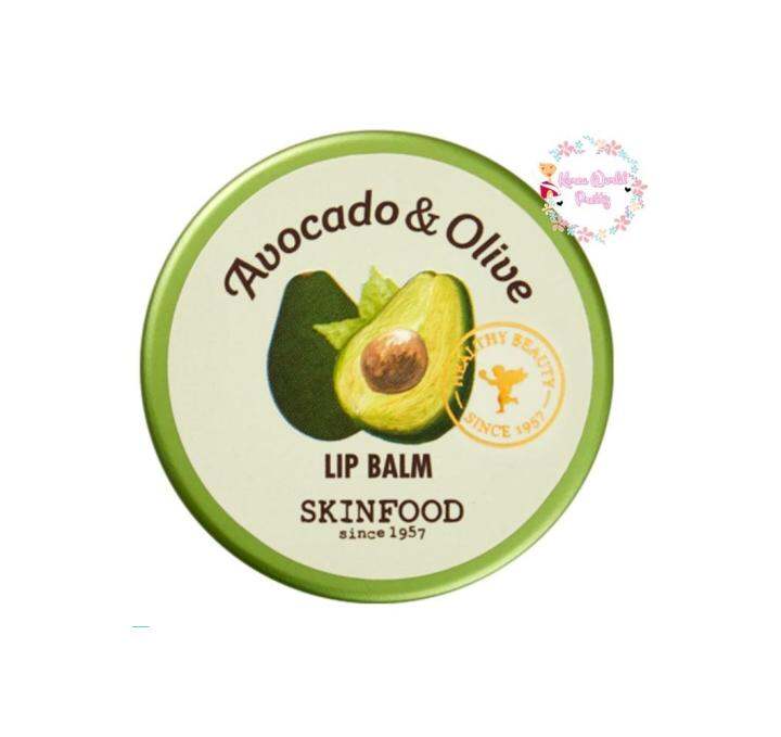 skinfood-avocado-amp-olive-lip-balm-12g-ลิปบาล์มที่มีส่วนผสมของน้ำมันอะโวคาโดและน้ำมันมะกอก-ที่ช่วยให้ความชุ่มชื้นอย่างเต็มที่