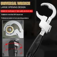 Multifunctional Bathroom Wrench Sink Water Pipe 80mm Home Adjustable Opening Wrench Special Repair Tool Large Wrench Bathroom S2A2