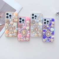 เคสโทรศัพท์ขวดน้ำหอมเพชรสุดหรูสำหรับ Samsung Galaxy A42 A52 A32 A51 A54 A53 A33 A13 A52 A14 A72 A22 A31 A74 A12 A12 A34 A02ที่คลุมคริสตัลประดับพลอยเทียมรูปดอกกุหลาบ A30S