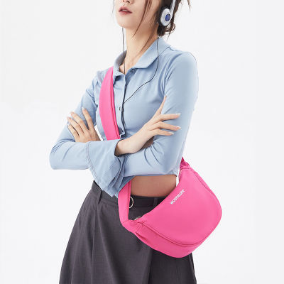 Korean Style Canvas Bag Womens 2023 New Student Class Crossbody Bag Casual All-Match Dumpling Bag Niche Shoulder Bag 2023