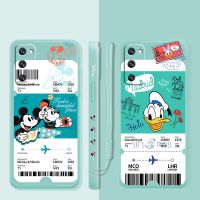 Square Liquid Carcasa Case Disney Mickey Fly Travel Card For Samsung Note 20 S22 Ultra 5G 10 Lite S10e S21 Plus S10 S20 FE