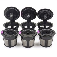 Reusable K Cups for Keurig, 6 Pack K Cup Reusable Coffee Pods with Plastic, Refillable K Cup Coffe Pods with 304 Mess