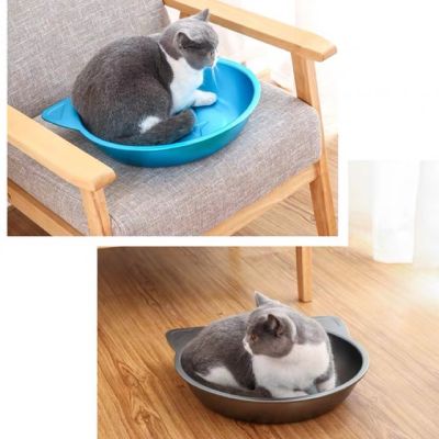 [พร้อมส่งจากไทย]กะทะแมว ที่นอนแมวเย็น ชามแมว อลูมิเนียม เย็น คลายร้อน ไม่อับชื้น/PIDAN