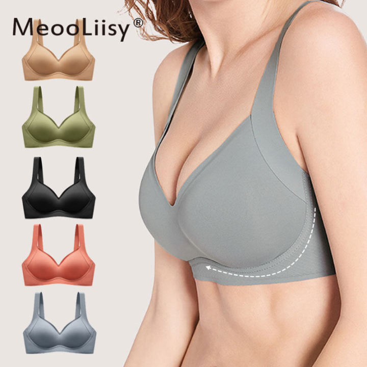 MeooLiisy Seamless Bras for Women Padded Push Up Underwear Soft No