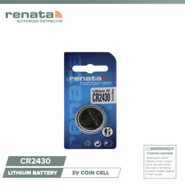 Renata CR2430 3 Volt 285mAh Lithium Coin Cell Battery