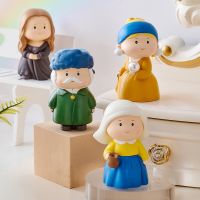 Kawaii Desk Decoration Artist Resin Creative Figurines Model Mini Doll Statue Garden Room Ornaments Accessories Childrens Gift