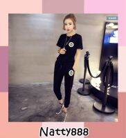 Natty888 ชุด Set MM แฟชั่น เกาหลี น่ารัก ดูแพง แบบใหม่ล่าสุด พร้อมส่ง 0900 ผ้าลินินคอตตอน อย่างดี ดีไซด์เก๋ Beachy Set ชุดเซ็ทขายาว