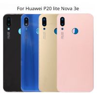 ใหม่กระจกด้านหลังสำหรับ P20 Lite Nova 3E ฝาหลังปิดโทรศัพท์หลังแผงประตูหลังเคสพร้อมอะไหล่กล้อง