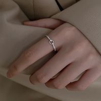 ✒ 925 sterling silver peace buckle ring women in 2021 the new wave light luxury niche index finger ring contracted set auger ins ring