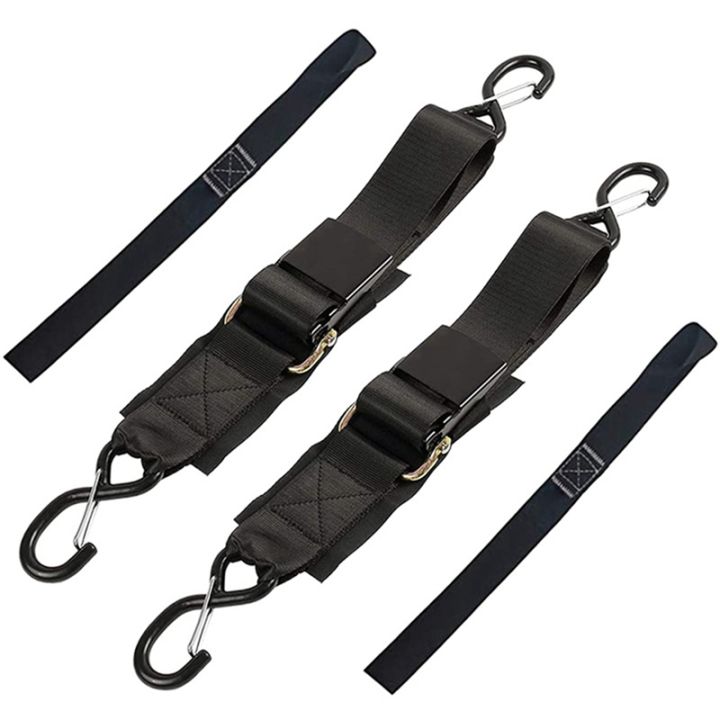 4-Pack Boat Trailer Transom Tie-Down Straps,2in X 4Ft Adjustable ...