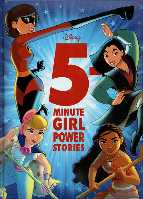 english-original-d-isney-5-minute-bedtime-story-collection-girls-5-minute-girl-power-stories-hardcover-12-story-collection-mulan-elastic-superwoman