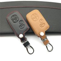 ┅ Genuine Leather car key cover For Toyota Land Cruiser Prado 150 Avensis Prius Crown For Subaru Forester XV Fob Remote Protector