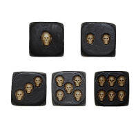 5ชิ้นเซ็ตฮาโลวีน Skull Dice 3D Skeleton Face Gaming ลูกเต๋าสำหรับคลับผับ6ด้าน D6ลูกเต๋าสำหรับปาร์ตี้ Death ตารางเกมของเล่น