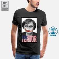Angela Merkel Terror Nsa Nato Eu Usa Joker Jackson Crew Neck Tshirt