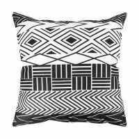 Geometric Diamond Pillow Case Sofa Cushion Cover Home Decor (Black)