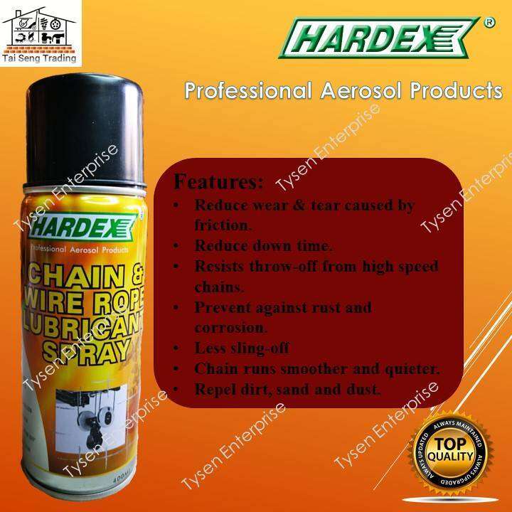 Hardex Professional Aerosol Products Chain & Wire Rope Lubricant Spray