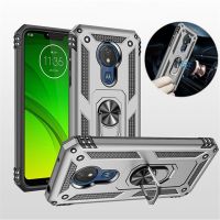 สำหรับMotorola Moto G6 G7 Plus G7 Power G8 Play Caseเกราะแม่เหล็กที่วางที่ตั้งแหวนสำหรับMoto G6 G7 Play E5 E6 Plus Z4