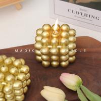 Ins three-dimensional large golden wind hotel restaurant window rubiks cube scented candles legend shooting props furnishing articles