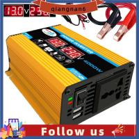 ตัวแปลงอะแดปเตอร์ไฟฟ้าอินเวอร์เตอร์ในรถยนต์ DC 12V เป็น AC 220V USB 2พอร์ต2.4A ทนทาน QIANGNAN6