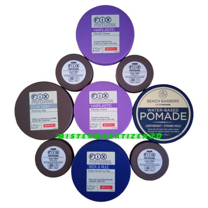 Bench Fix Clay Doh Barbers Pomade Hairlastic Rock and Rule (Variation Bench Fix Clay Doh Barbers Pomade Hairlastic Rock and Rule (Variation