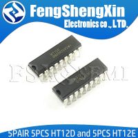 100% New 5PAIR 5PCS HT12D + 5PCS HT12E HT-12D+HT-12E DIP-18 IC WATTY Electronics