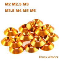 M2 M2.5 M3 M3.5 M4 M5 M6 Brass Copper Metal Dish Washers Motorbike Motherboard Flat Countersunk Head Bolt Screw Gasket PC Case