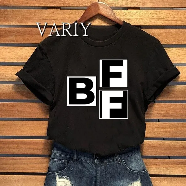 BFF Tops Graphic Tees 2021 Fashion Women T-shirt Best Friend Foreve Short  Sleeve Harajuku Female ropa plus size mujer tee (1pcs) | Lazada PH
