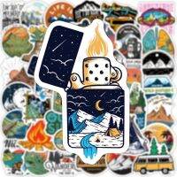 10/50/100pcs Outdoor Hiking Camping Graffiti Stickers Cartoon Decal DIY Skateboard Car Motorcycle Waterproof Cool Sticker Packs