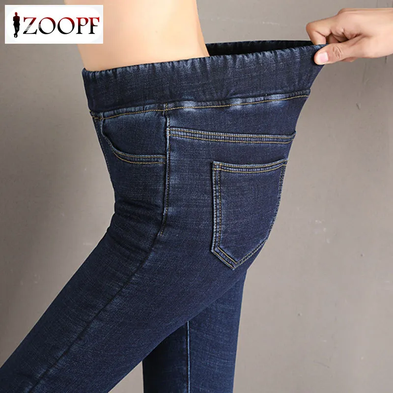 ZOOPF Double Fleece Thermal Jeggings Warm Pants Jean Winter Warm Pants for  Women Girl