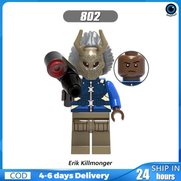 เสือดำ-minifigures-erik-killmonger-okoye-บล็อกตัวต่ออเวนเจอร์ส-dc-kids-toys