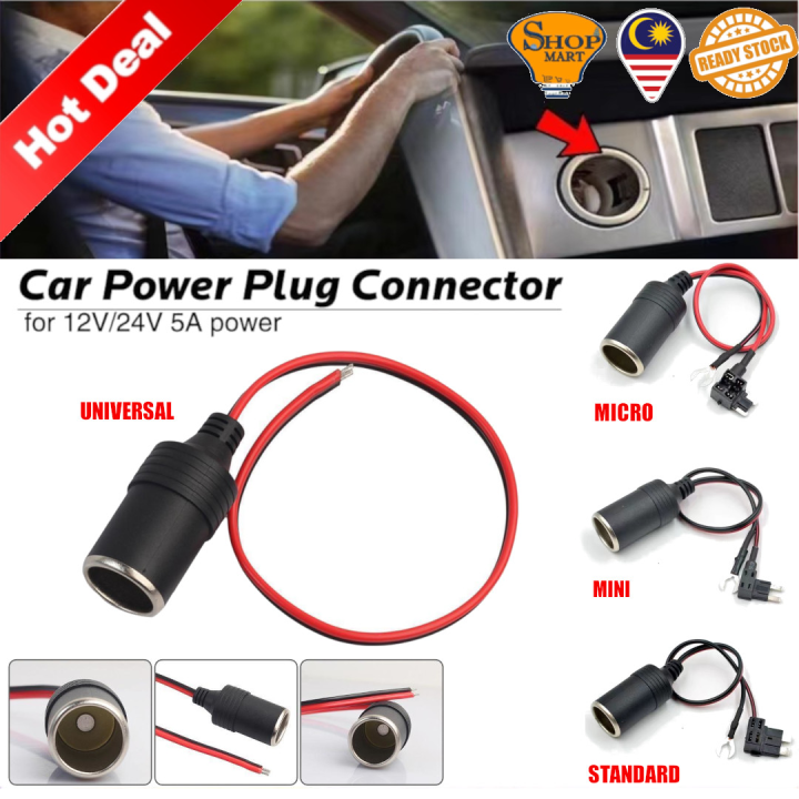 Car Universal Lighter Socket Port Extension Accessories USB Port Car