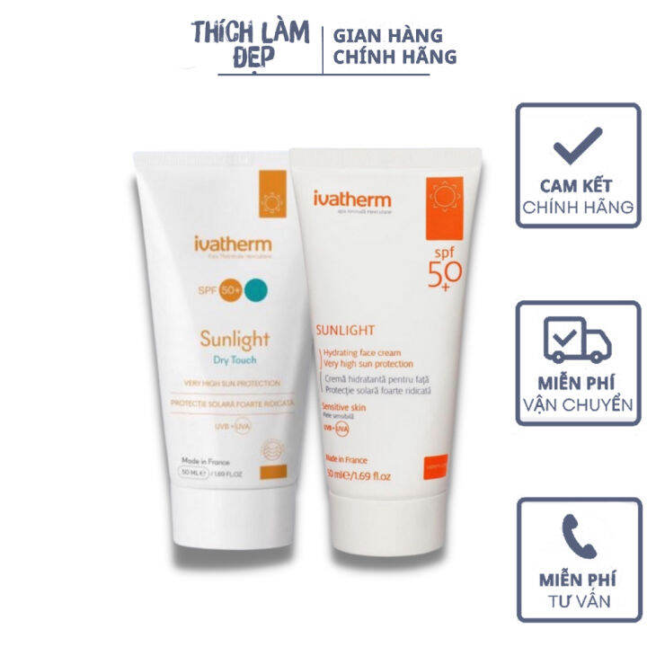 [ CHÍNH HÃNG ] Kem Chống Nắng Ivatherm Sunlight Dry Touch / Hydrating