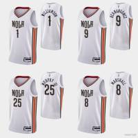 เสื้อกีฬาบาสเก็ตบอล ลายทีม BKB NBA Jersey Pelicans Williamson Hernangomez Marshall Murphy สไตล์คลาสสิก สําหรับผู้ชาย และผู้หญิง