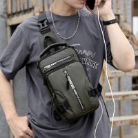 Waterproof Bag USB Messenger Shoulder Multifunctional Charging Mens Anti-theft Waterproof Crossbody